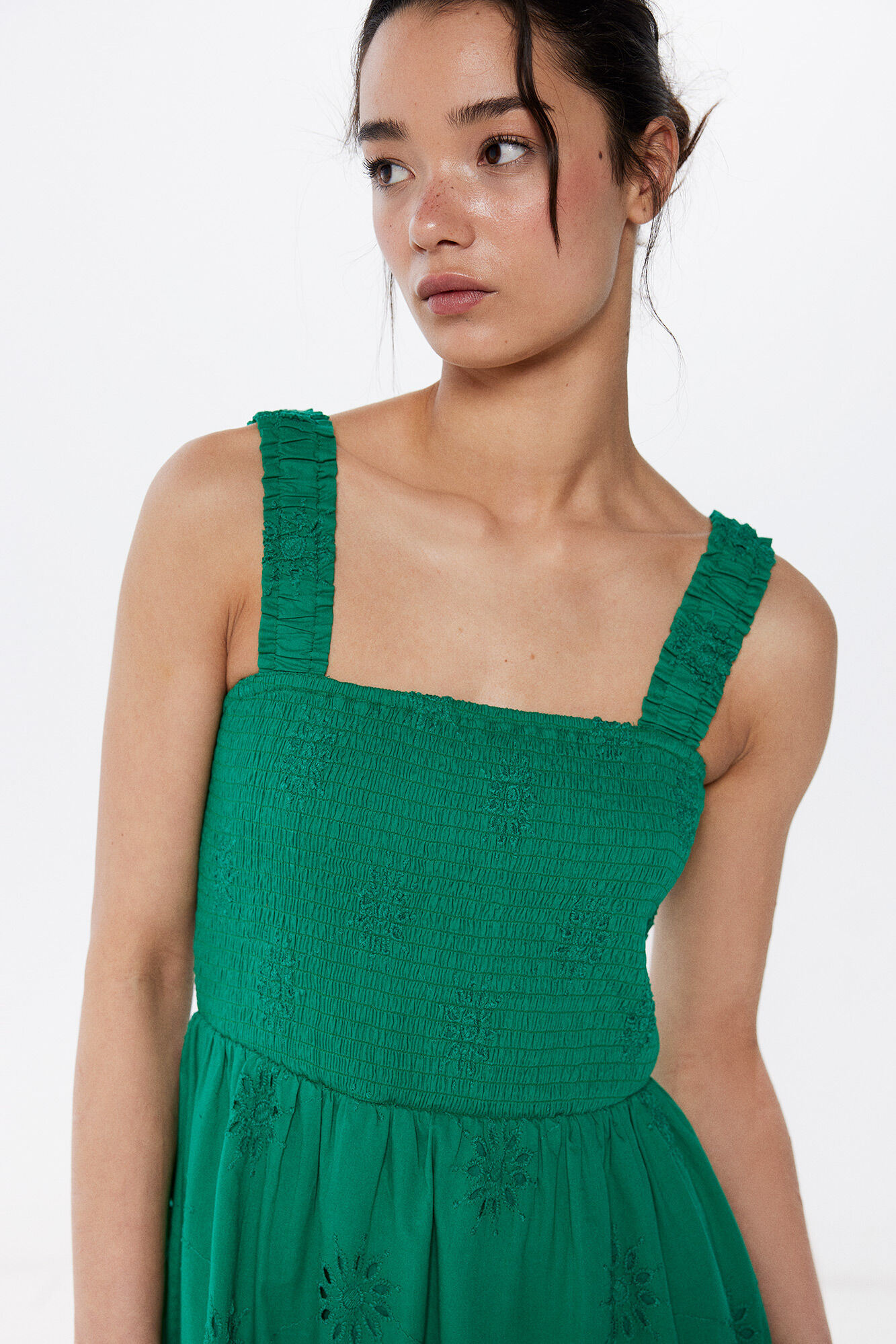 Springfield Vestido midi bordados Shiffly verde