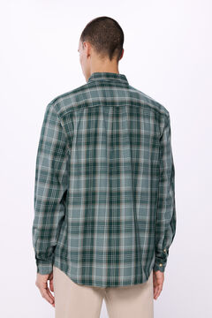 Springfield Camisa franela cuadros verde