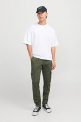 Jack & Jones Pantal&oacute;n cargo de algod&oacute;n verde