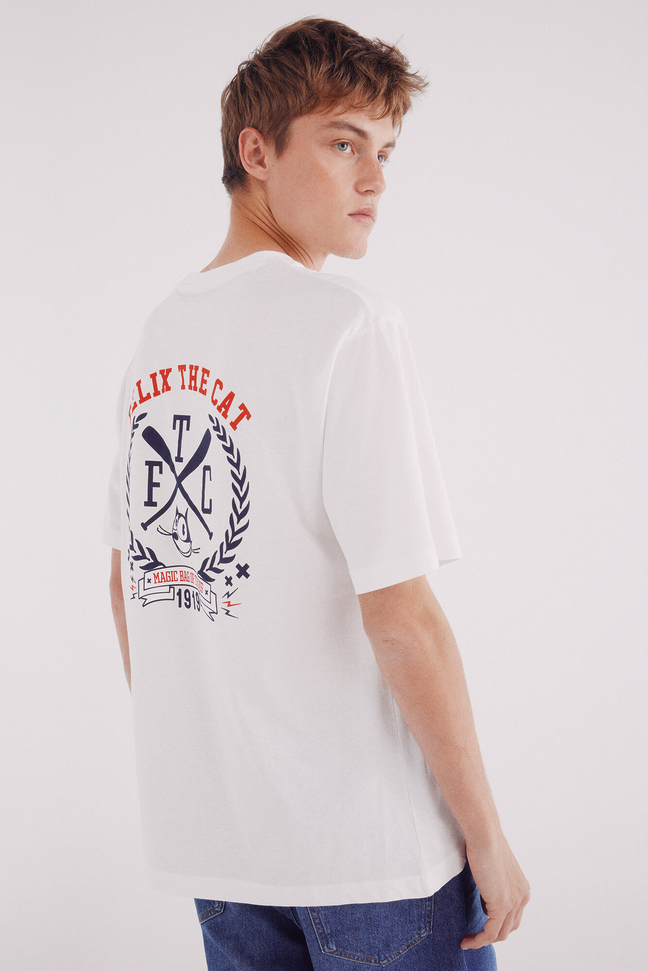 Springfield Camiseta Felix The Cat marfil