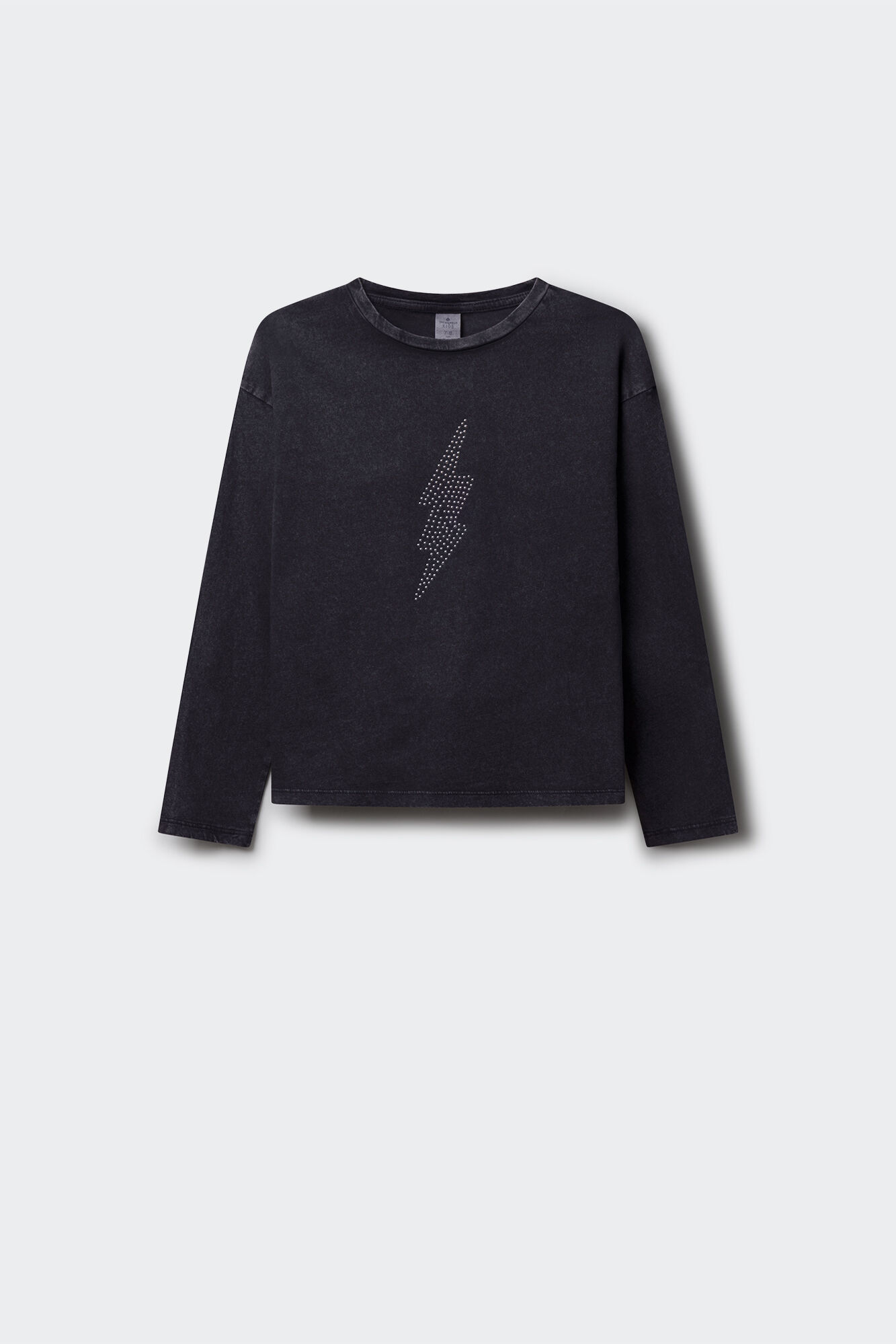 Springfield Kids Playera manga larga rayo diamantes ni&ntilde;a gris