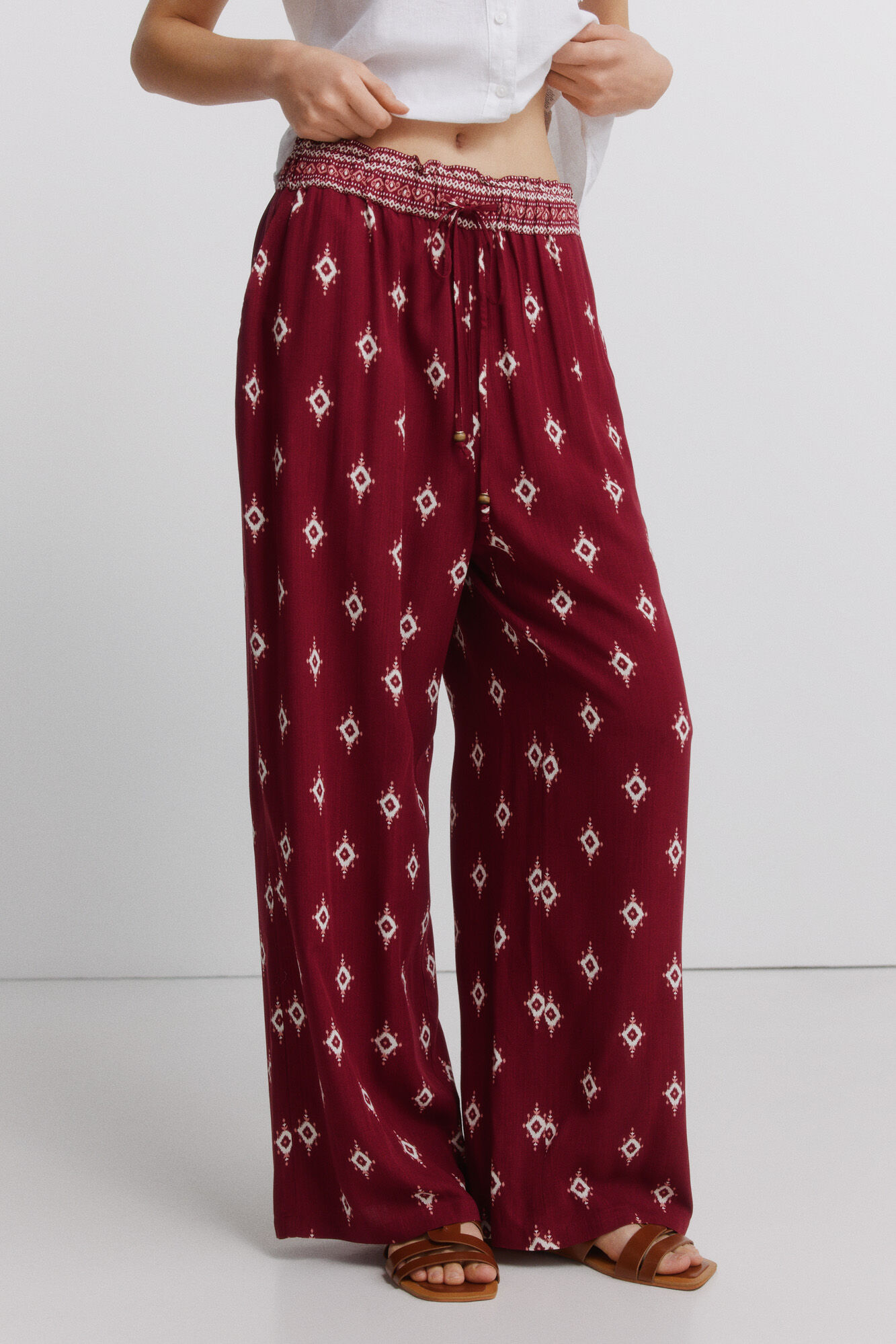 Springfield Pantal&oacute;n estampado r&uacute;stico con cord&oacute;n