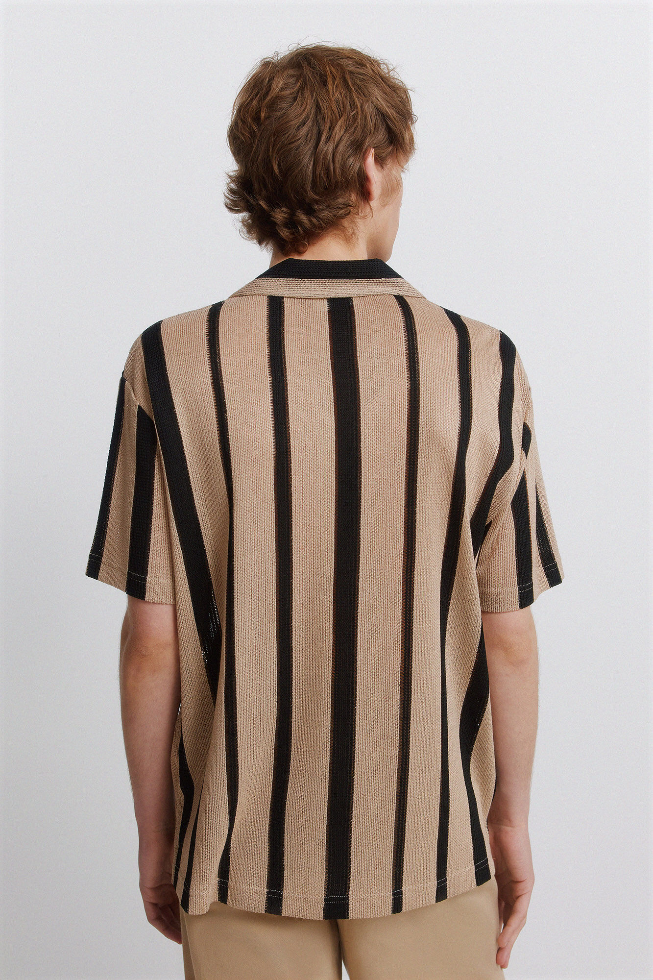 Springfield Polo camisero de estructura regular fit beige