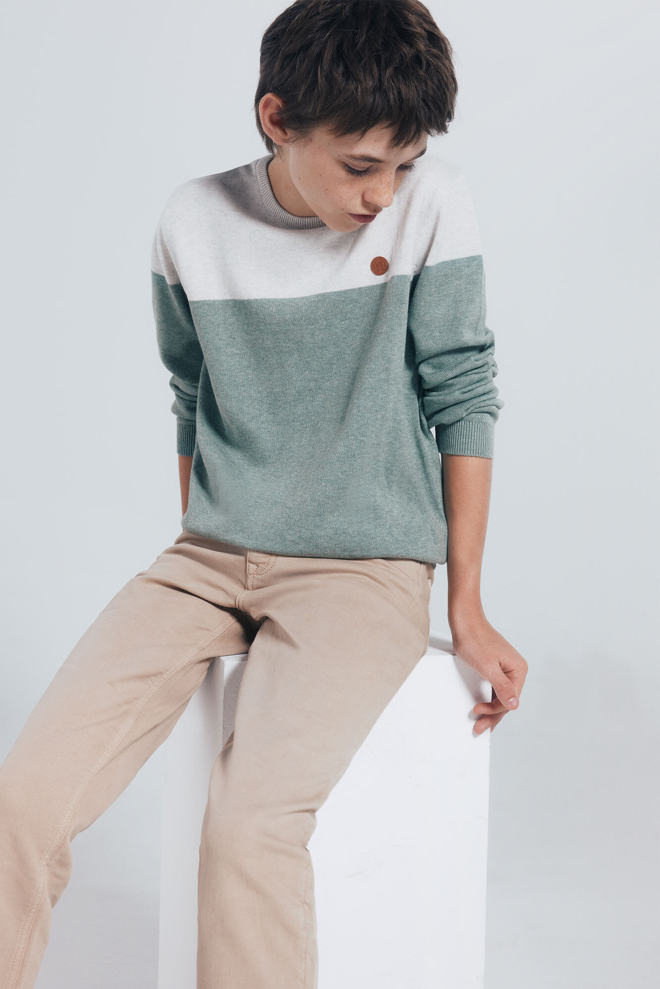 Springfield Kids Jersey Color Block ni&ntilde;o verde