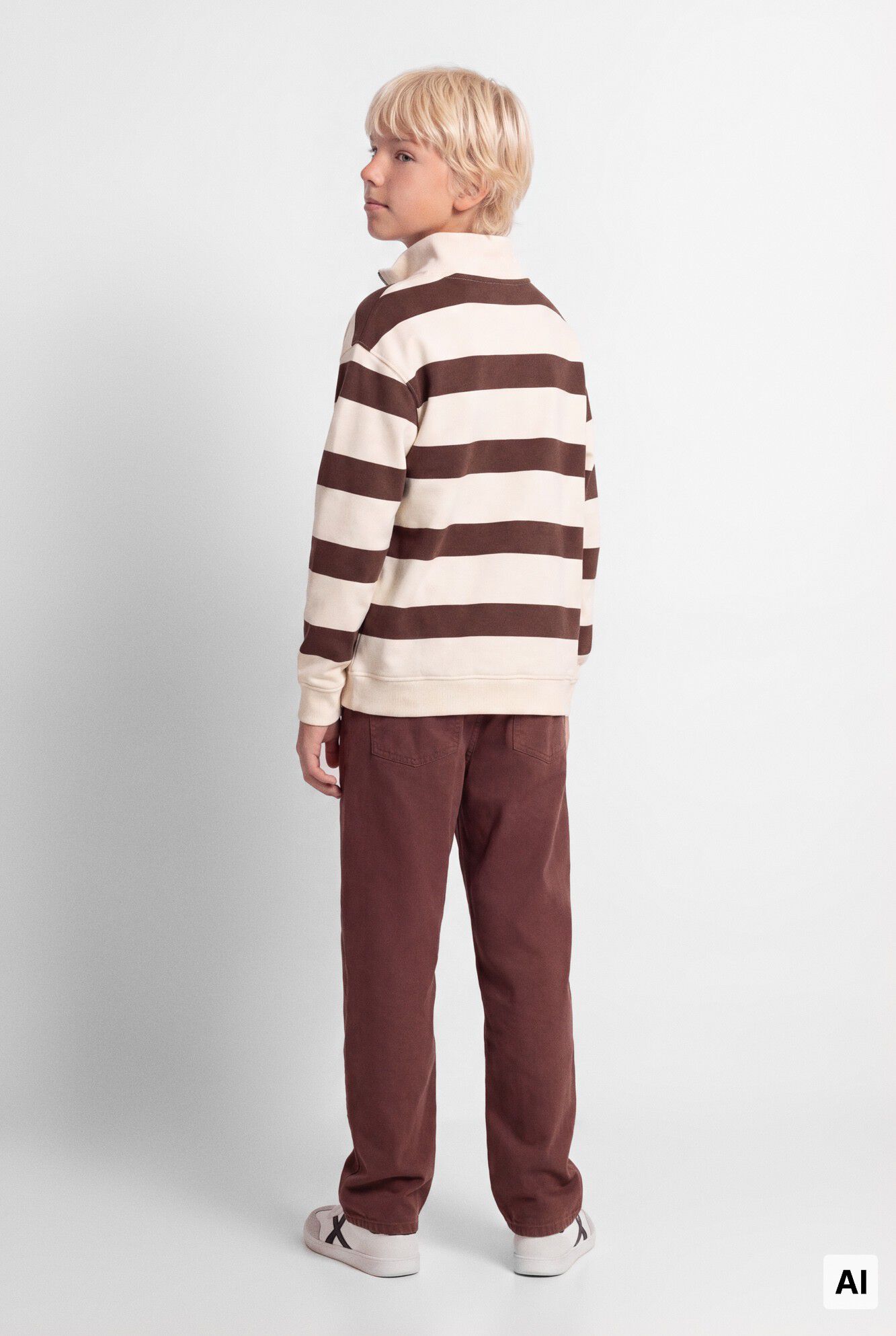 Springfield Kids Sudadera cuello camionero de rayas para ni&ntilde;o