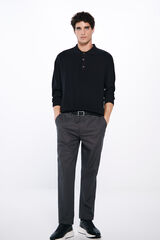 Springfield Pantalón chino vestir estructura bicolor gris