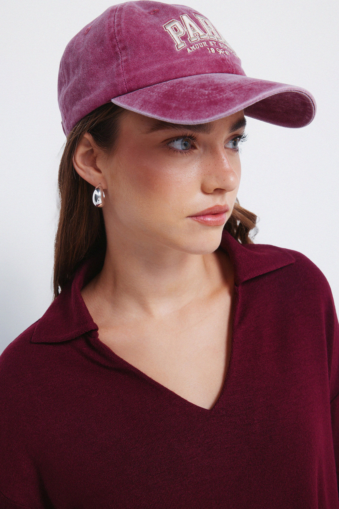 Springfield Polo de escote con corte de tejido