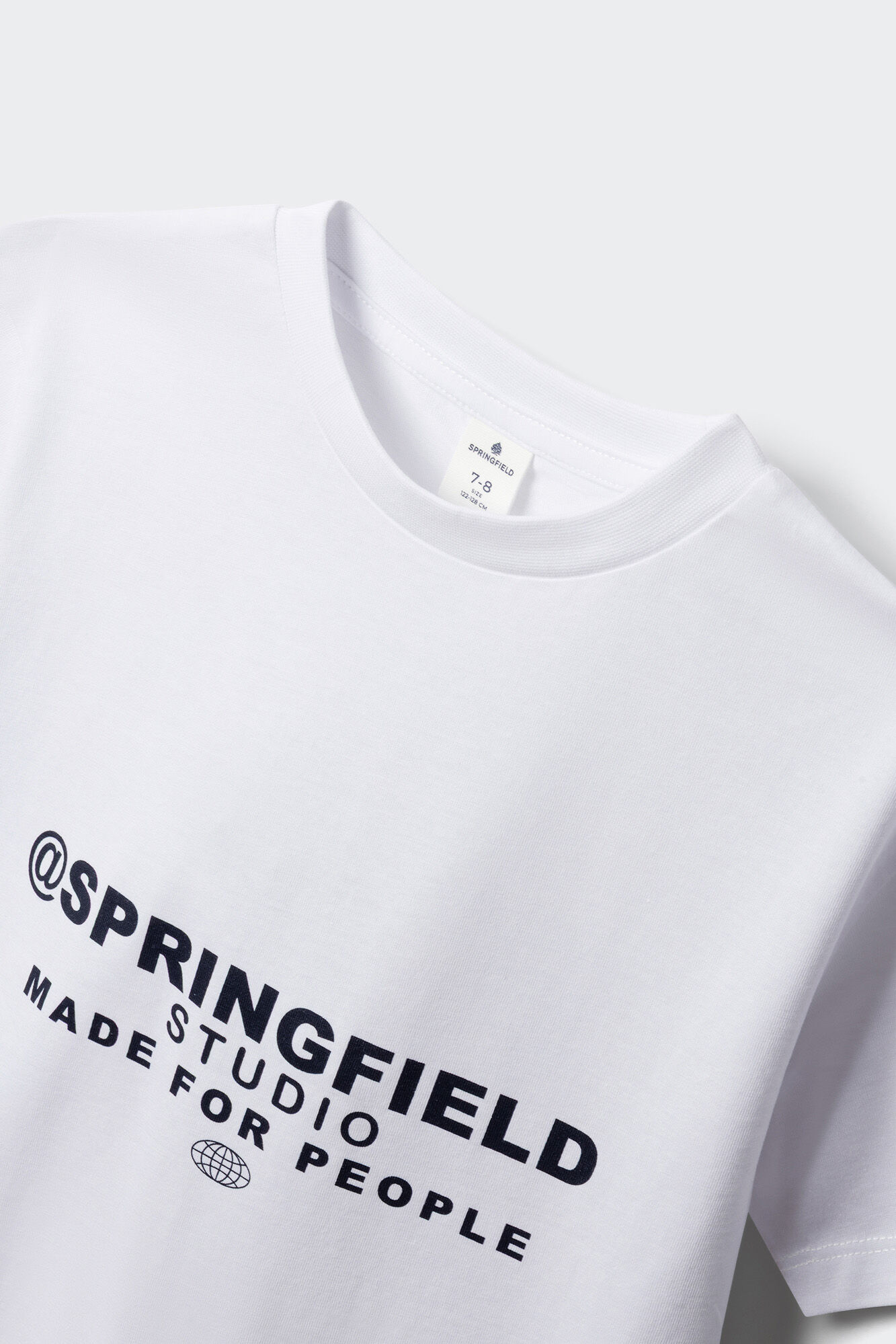 Springfield Kids Playera manga corta boxy para ni&ntilde;o natural