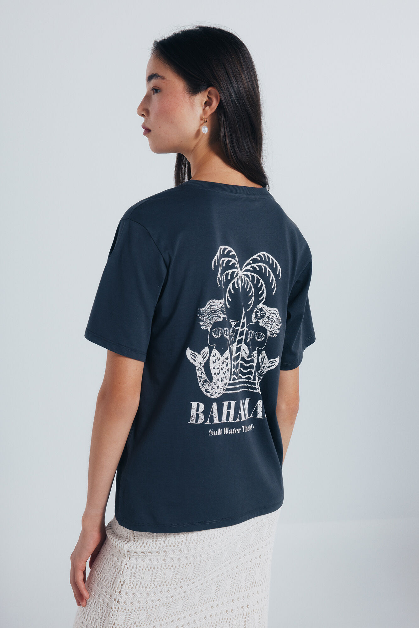 Springfield Playera gr&aacute;fica espalda gris