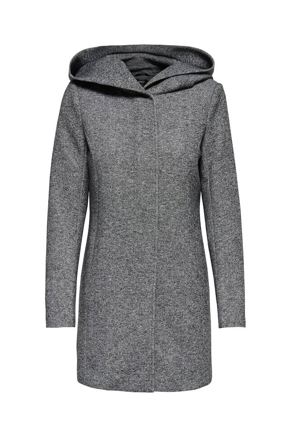 Only Abrigo midi de paño gris