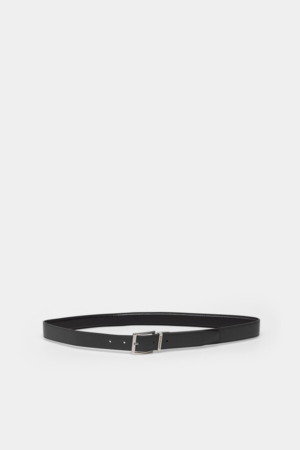 Springfield Cinturón efecto piel reversible negro
