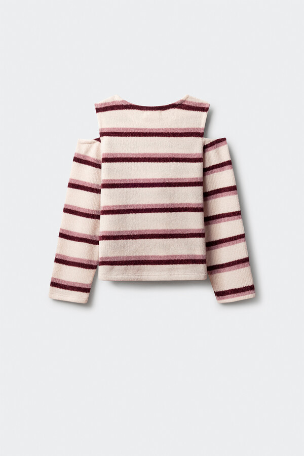 Springfield Kids Playera de chenilla con hombros descubiertos para niña rosa