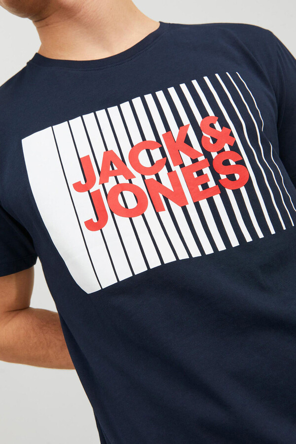 Jack & Jones Playera estándar fit marino
