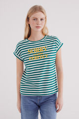 Springfield Playera "Sorry for being perfect" verde