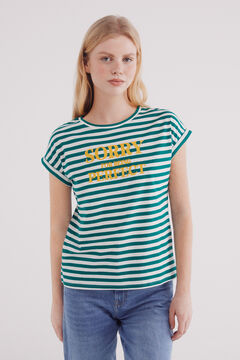 Springfield Playera "Sorry for being perfect" verde