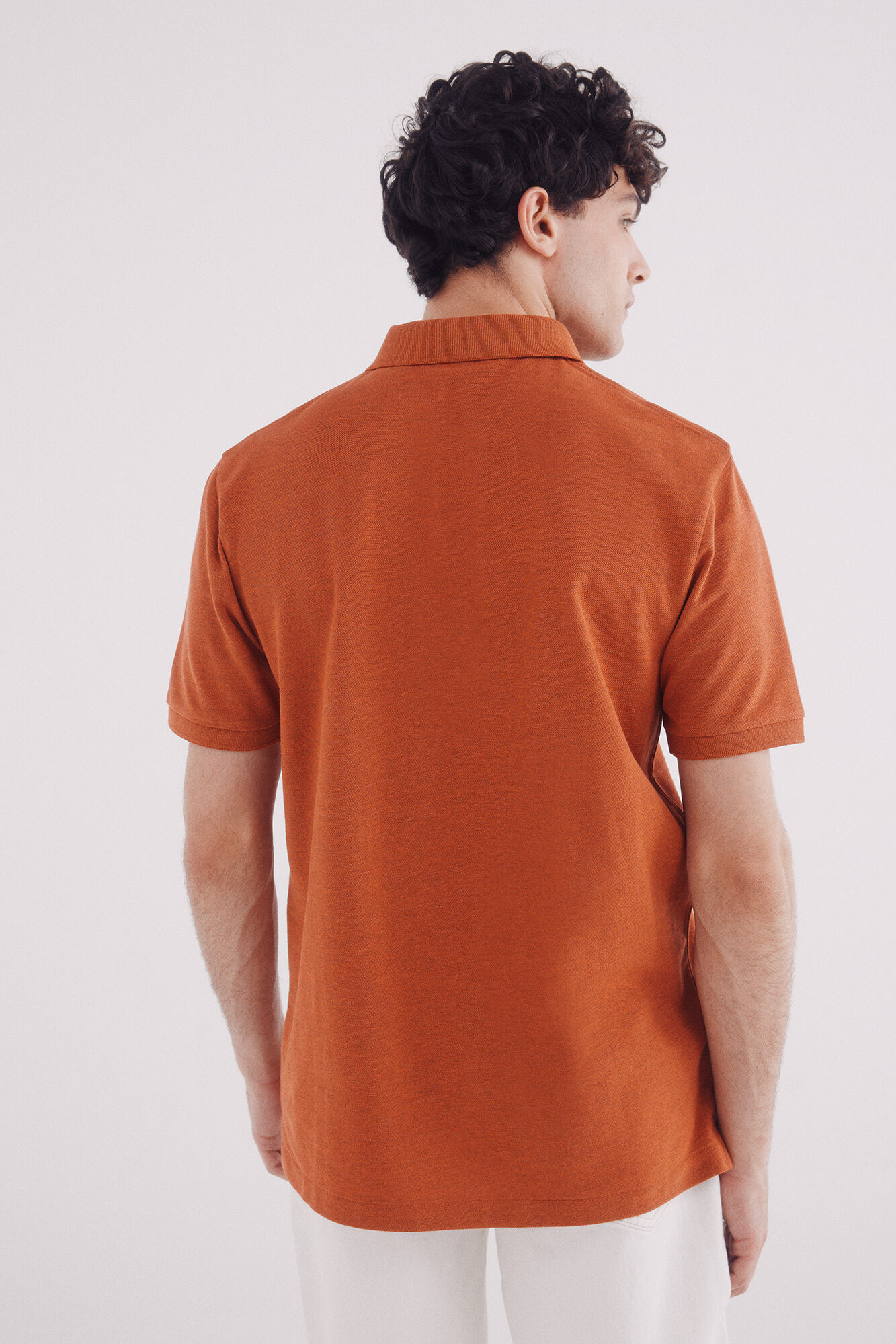 Springfield Polo piqu&eacute; b&aacute;sico fantas&iacute;a regular fit naranja