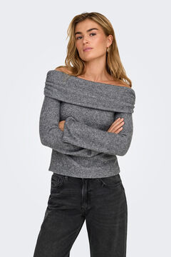 Springfield Suéter de hombros descubiertos  gris