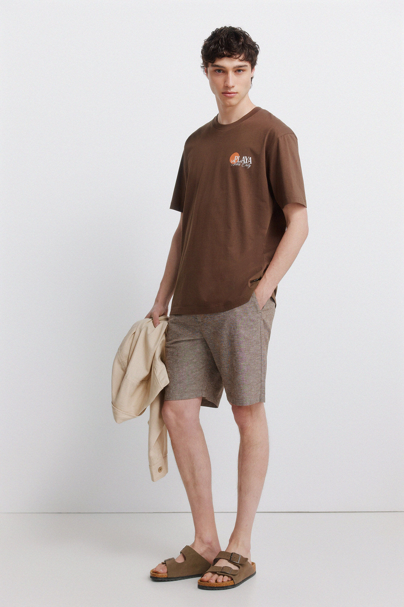 Springfield Playera de playa caf&eacute;