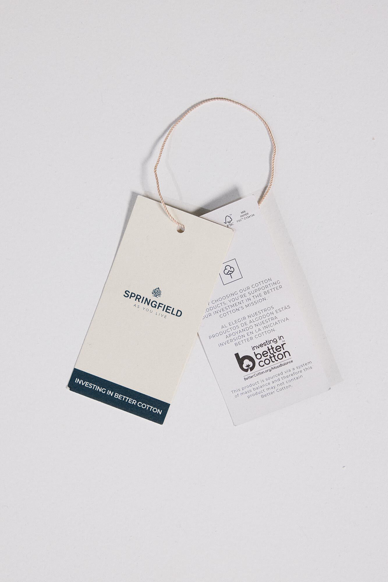 Springfield Camisa r&uacute;stica rayas azul