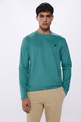 Springfield Playera manga larga peach verde