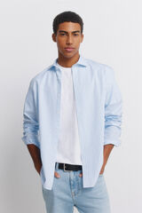 Springfield Camisa de popel&iacute;n azul