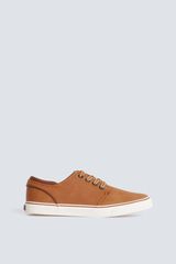 Springfield Zapatilla ic&oacute;nica efecto piel caf&eacute;