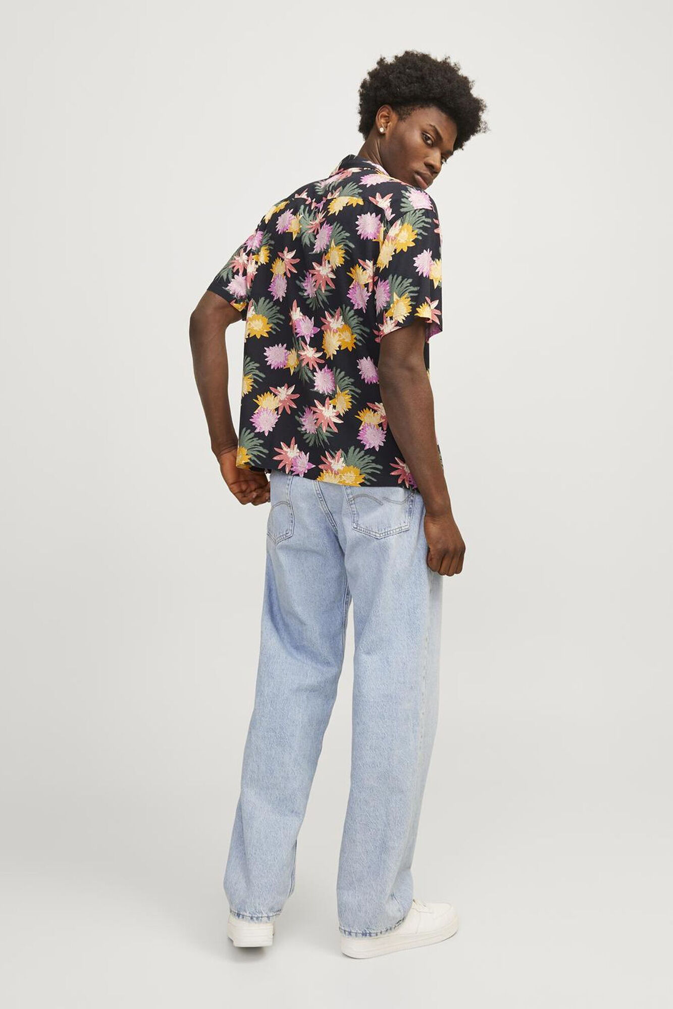 Jack & Jones Camisa relaxed fit estampada marino