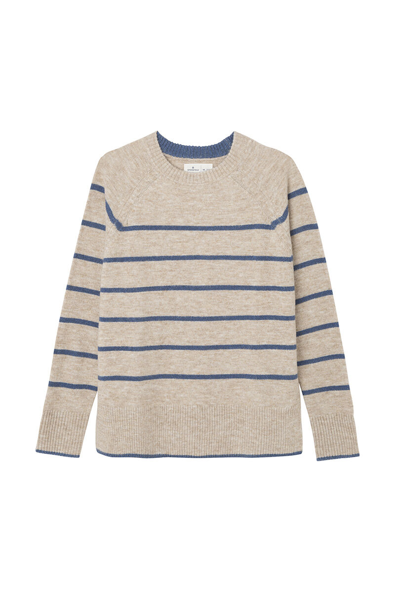 Springfield Su&eacute;ter cuello redondo contrastes caf&eacute;