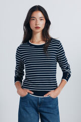 Springfield Suéter fino botones puños marino