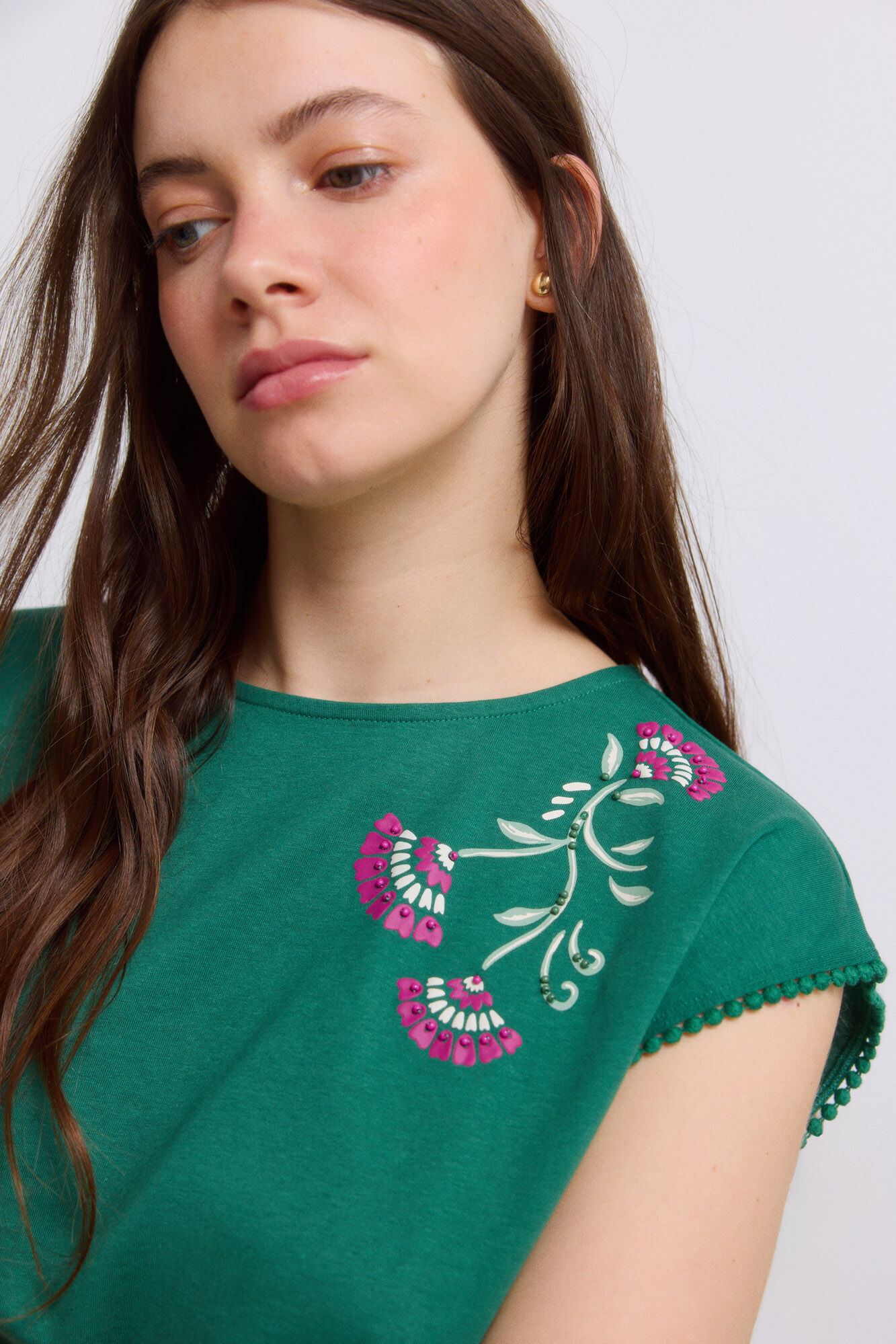 Springfield Playera sin mangas con bolitas