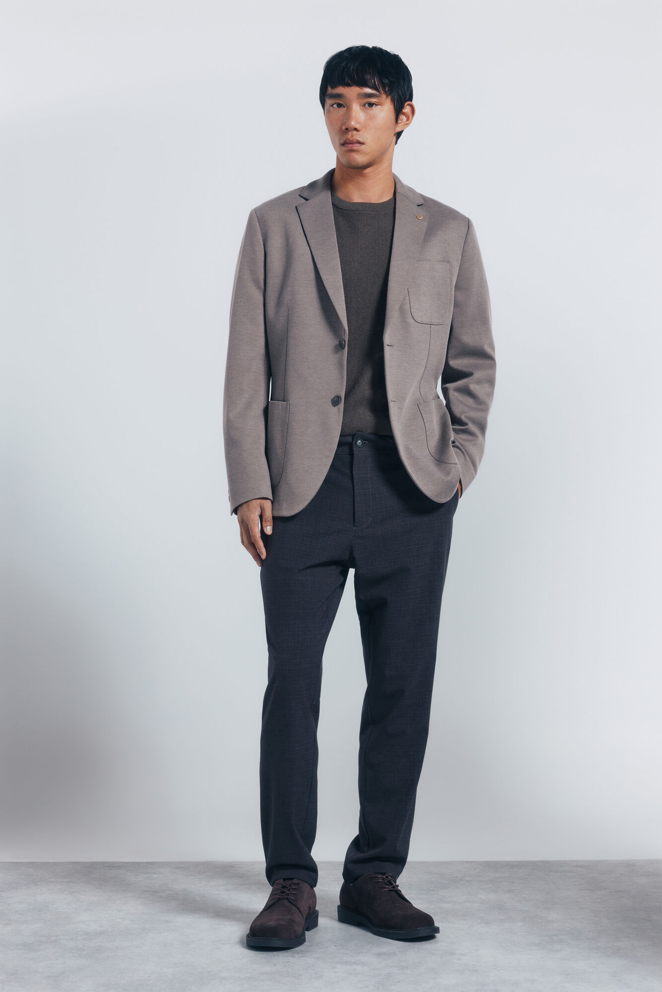 Springfield Blazer de ojo de p&aacute;jaro caf&eacute;