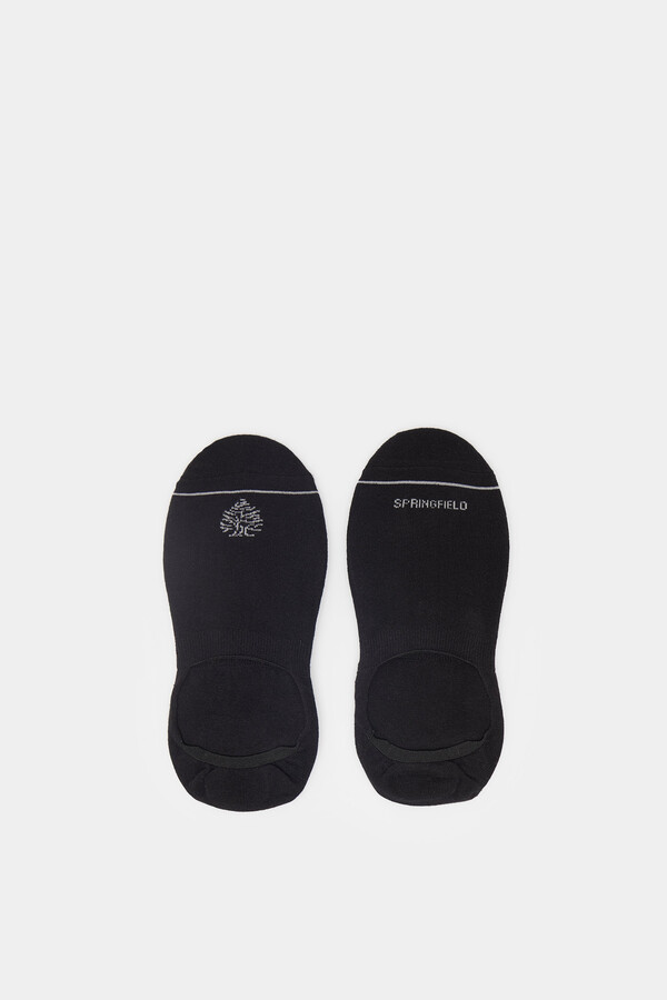 Springfield Calcetín invisible contraste negro
