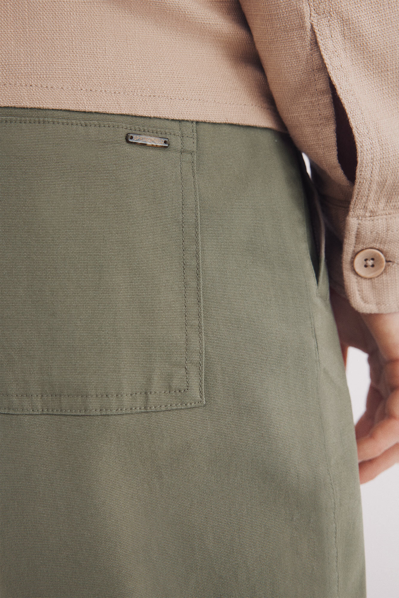 Springfield Pantal&oacute;n recto canvas kaki