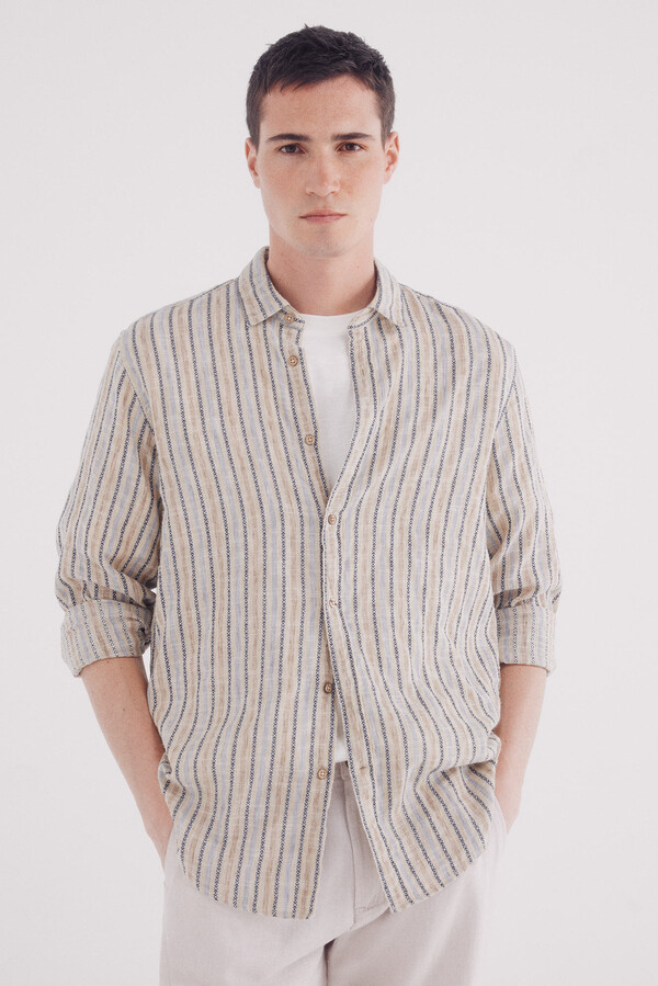 Springfield Camisa rayas blanco