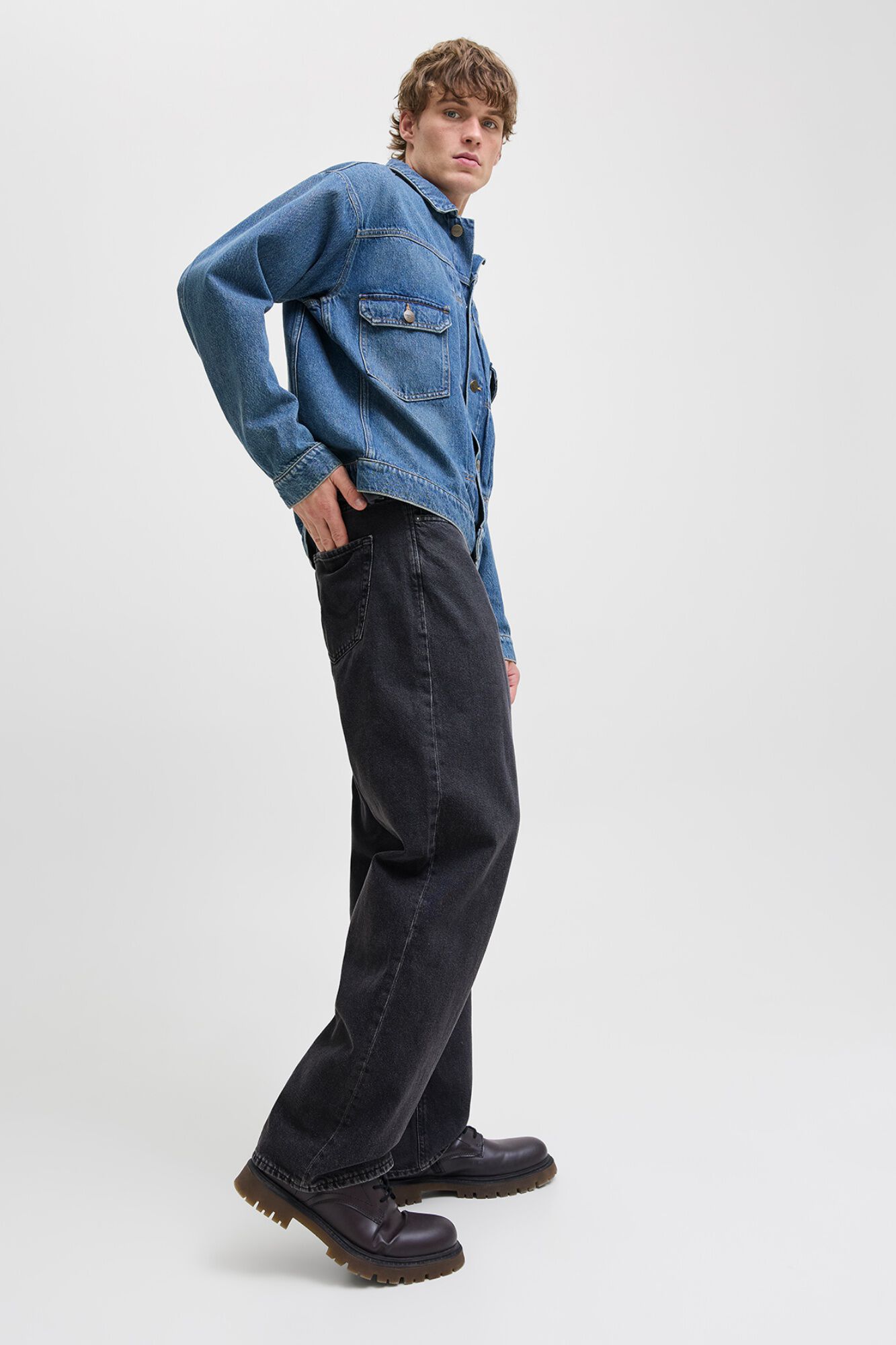 Jack & Jones Jeans relaxed efecto lavado negro