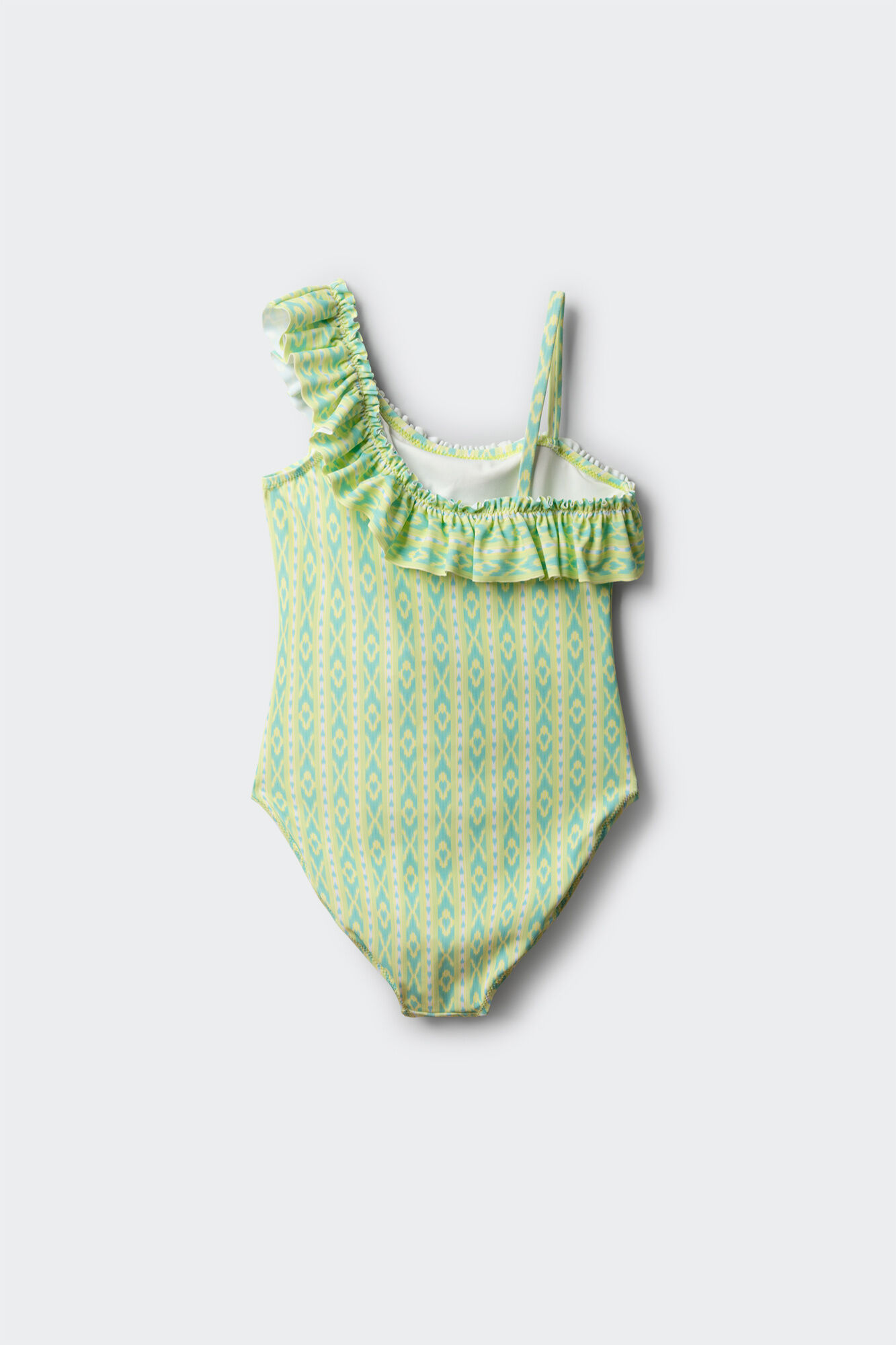 Springfield Kids Traje de ba&ntilde;o asim&eacute;trico ikat para ni&ntilde;a verde