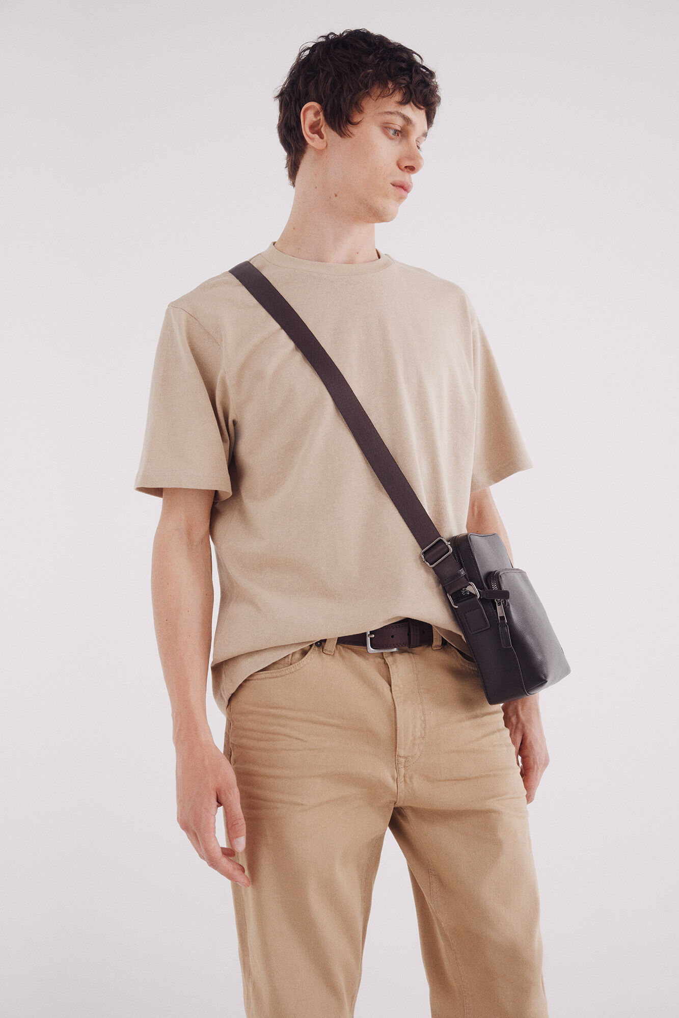 Springfield Pantal&oacute;n slim fit de 5 bolsillo beige