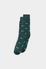 Springfield Calcetín jacquard moto verde