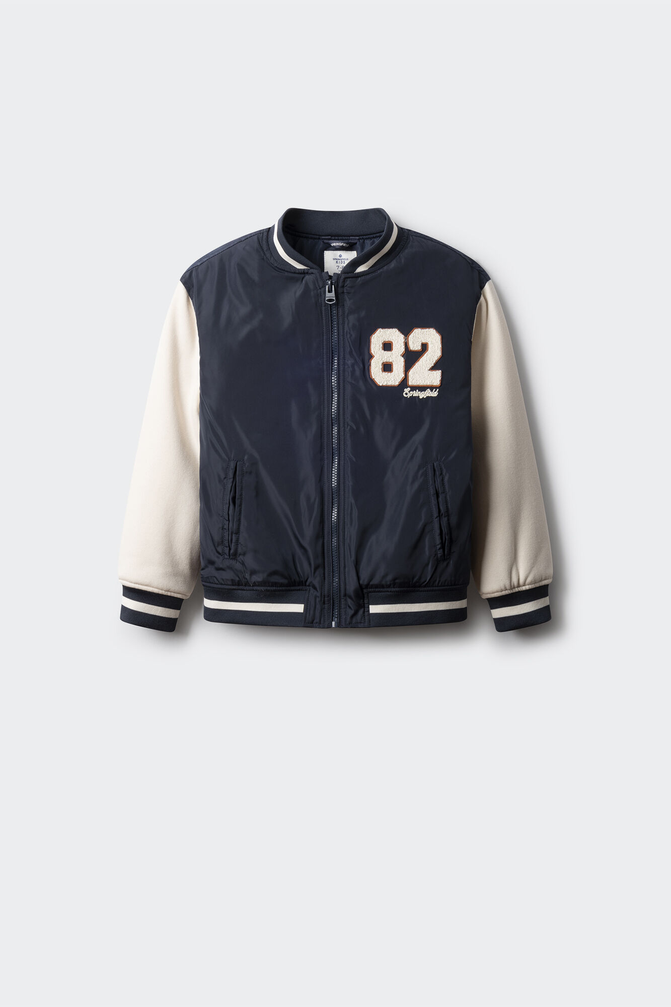 Springfield Kids Chaqueta varsity beisbolera ni&ntilde;o azul