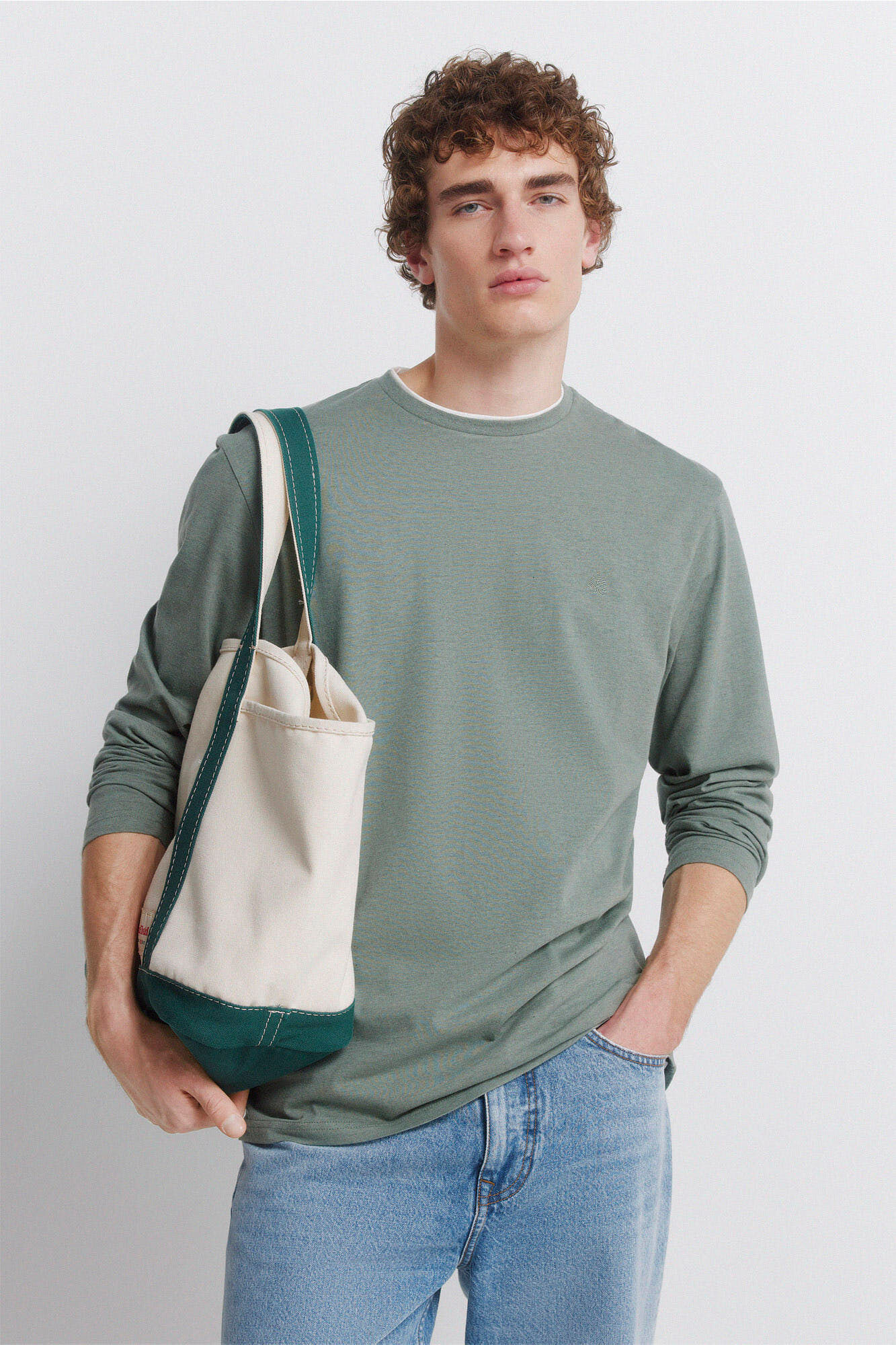 Springfield Camiseta manga larga doble efecto melange