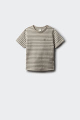 Springfield Playera textura rayas niño gris