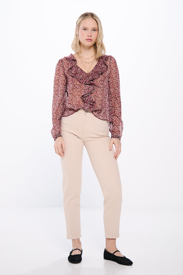 Springfield Jeans mom color beige