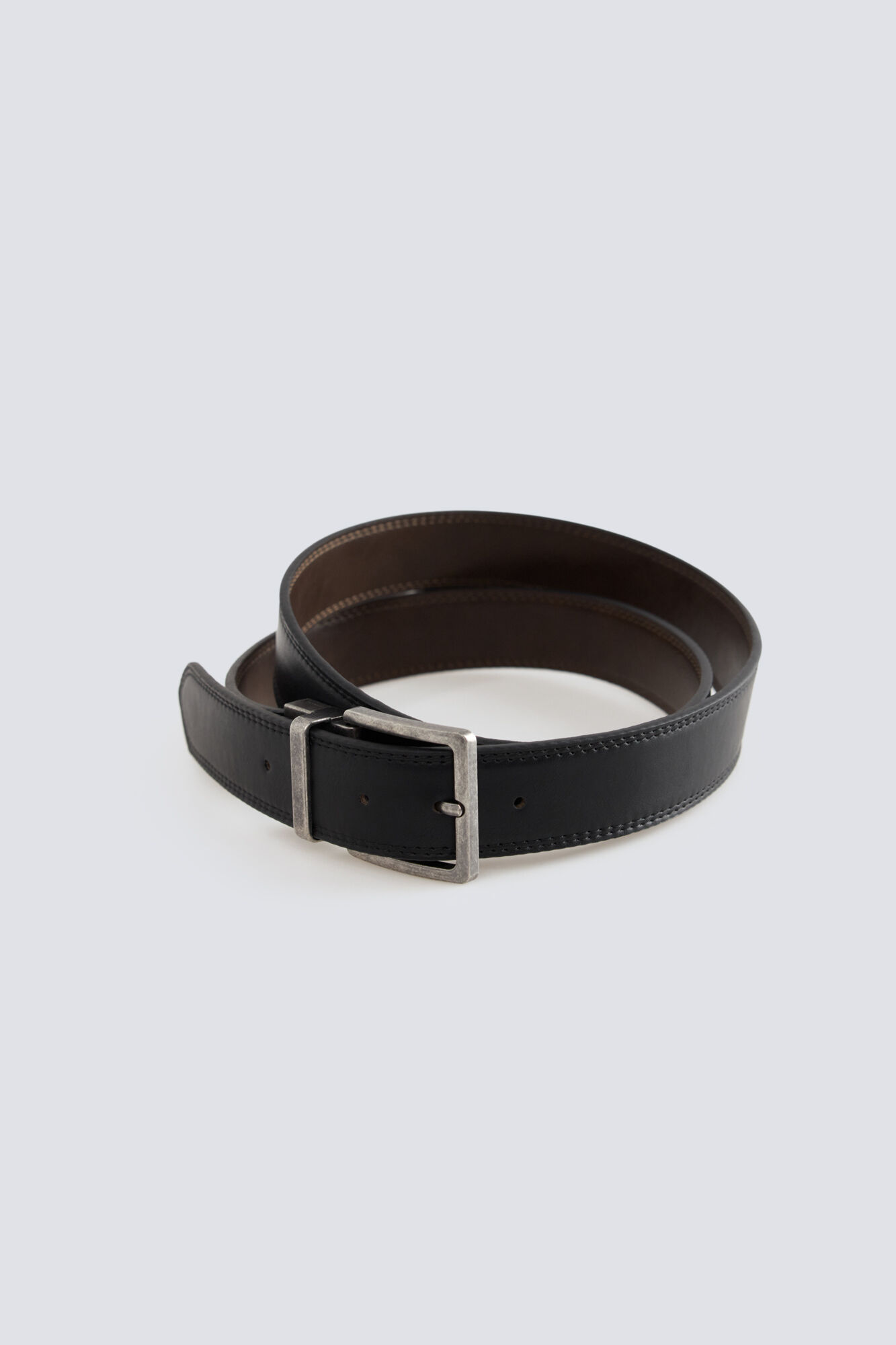 Springfield Cintur&oacute;n de mezclilla reversible negro