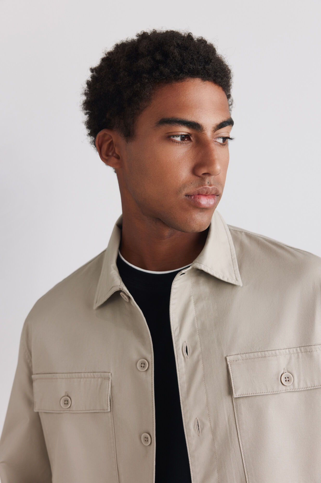 Springfield Sobrecamisa oversize fit caf&eacute;
