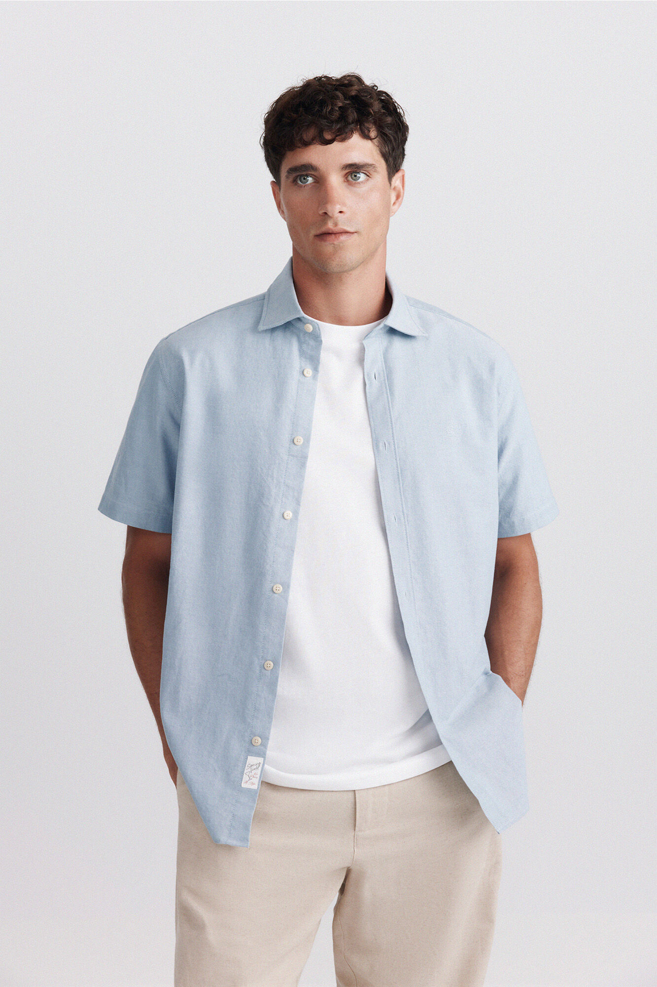 Springfield Camisa oxford de manga corta