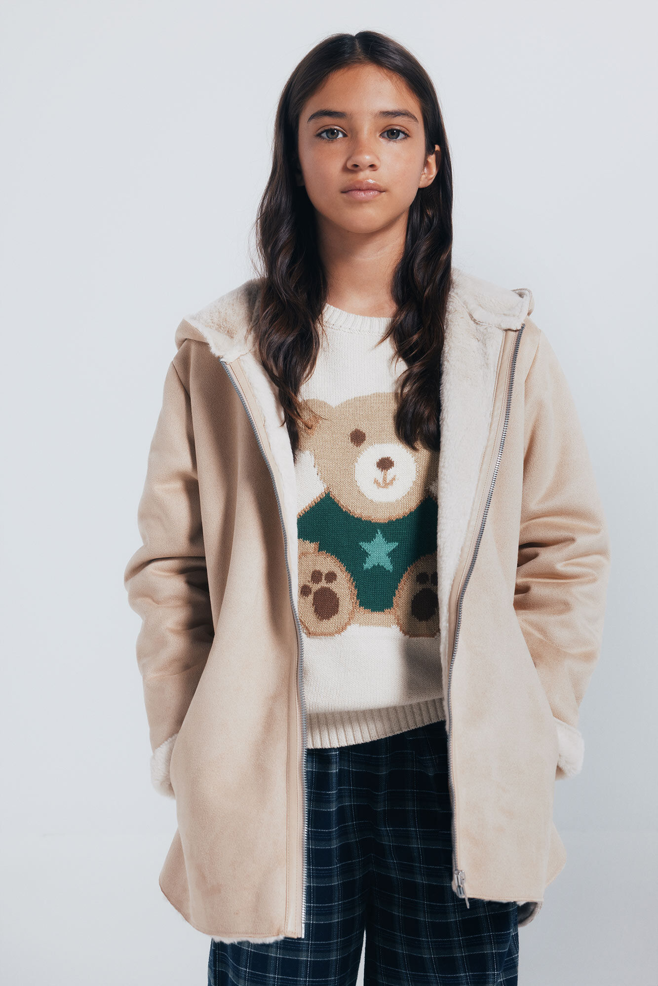 Springfield Kids Chaqueta cremallera ni&ntilde;a caf&eacute;