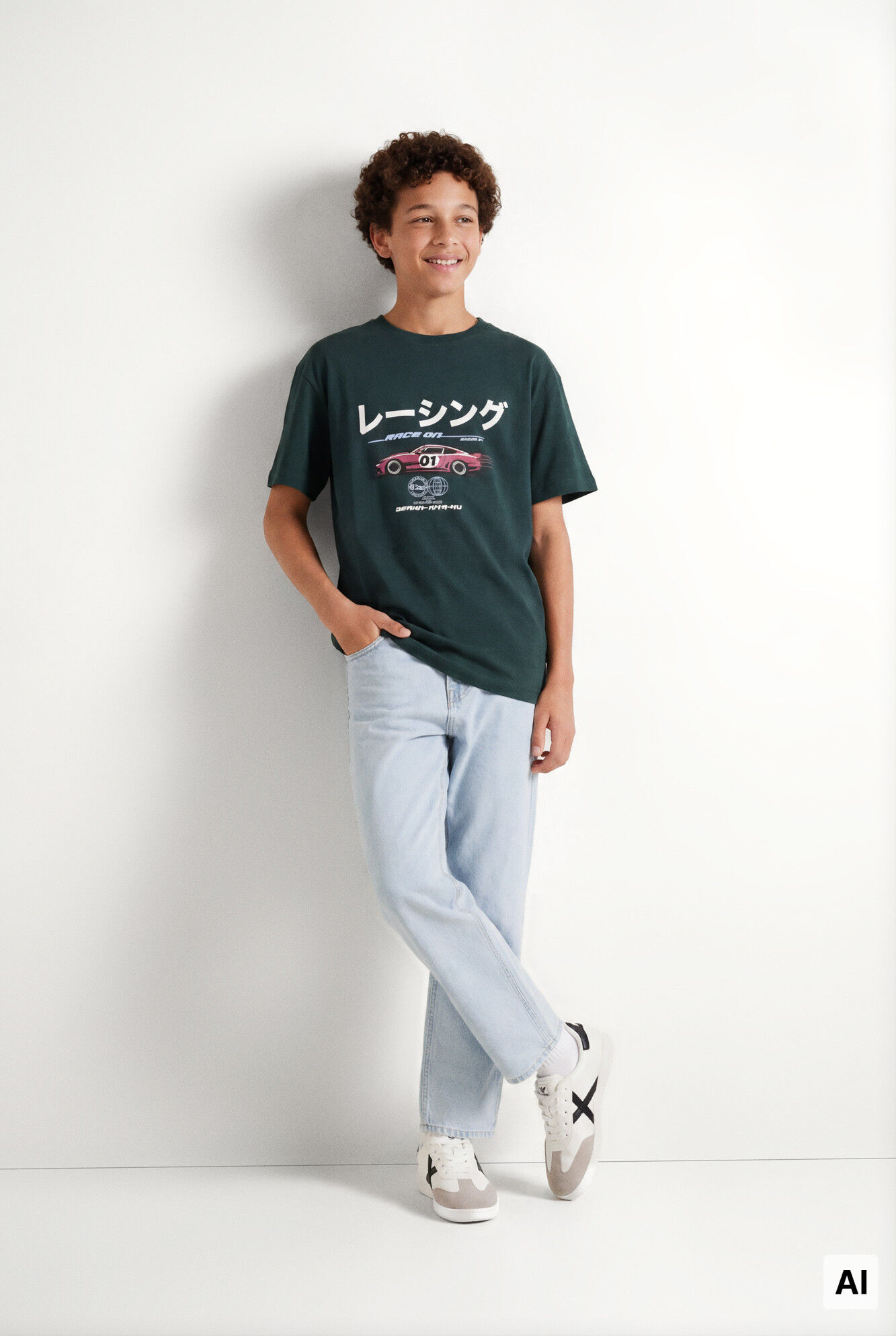 Springfield Kids Playera manga corta de coche rojo para ni&ntilde;o