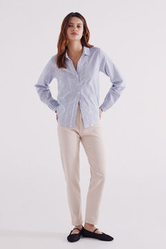 Springfield Camisa lace insertado  azul