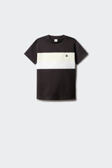 Springfield Kids Playera manga corta color block para ni&ntilde;o negro