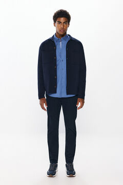 Springfield Pantalón cargo confort slim fit marino